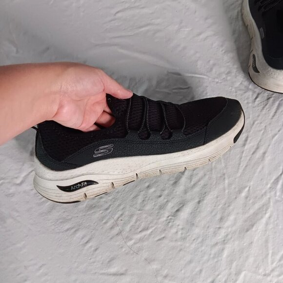 Women's SKECHERS Arch Fit Lucky Thoughts 149056 Trainers Walking Shoes 11 Black - Picture 13 of 16